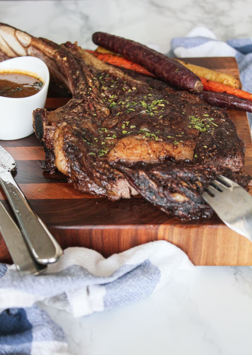 Tomahawk beef steak by Kexin